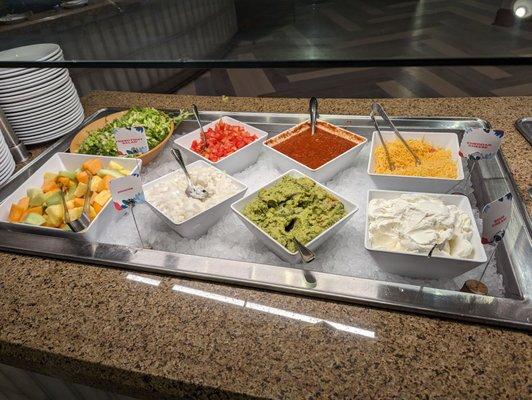 Tex Mex buffet toppings