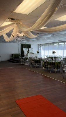 Dance floor and decorations