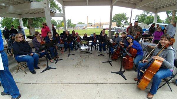 Youth Ensemble performance at Mountain Homes Pink Ribbon Walk.