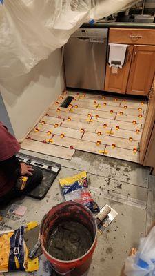 Tile installation. New City, NY.