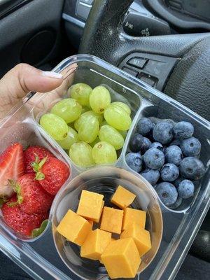 Fresh fruit and cheese tray