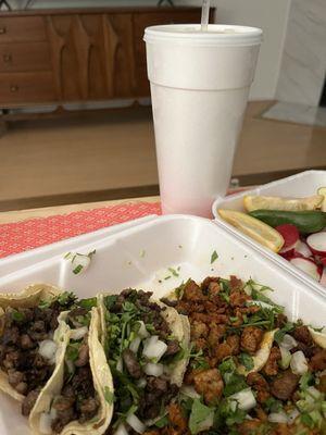 Carne Asada and El Pastor Tacos