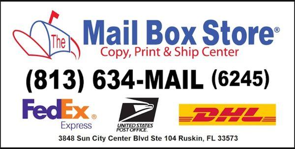 Authorized shipper for FedEx, DHL and USPS