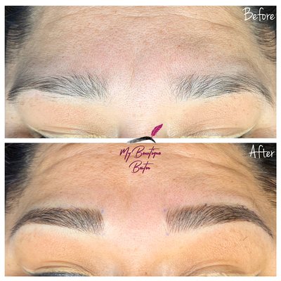 When you're done putting brow makeup on, microblading just makes it easier