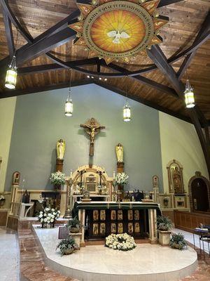 Inside the church