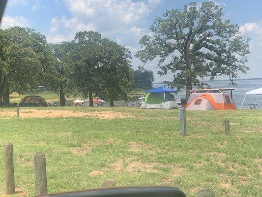 Tent sites / swim area