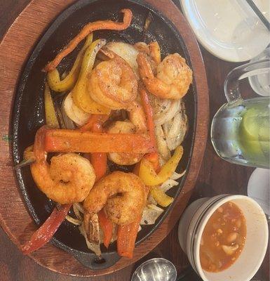 Shrimp Fajita delicious, the best ever eaten with hand made tortillas and delicious Margarita  Reasonable price, great family Resturant