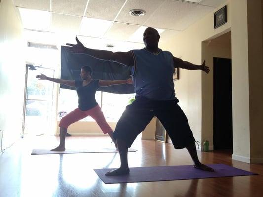 Yoga participants enjoying a great late morning workout. Our Soul Yoga class is phenomenal.