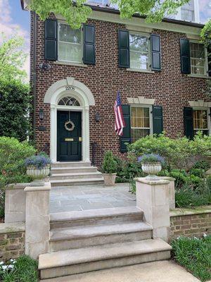 Kalorama rowhouse, stonework and planting