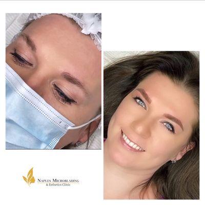 Microblading + Shading ( Before and After)