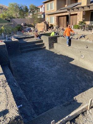 Perfect finish on this Shotcrete pool and spa in San Juan Capistrano