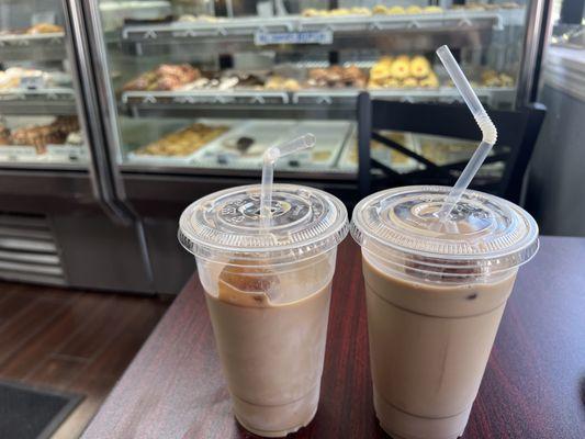 Iced coffee with coffee ice cubes!