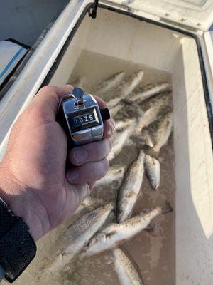 Ray Huntz crushed the Trout at our first stop. Limit in 30 minutes!