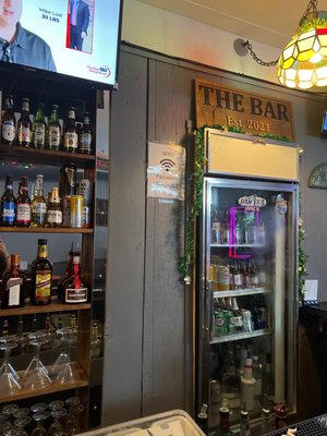 Name of the bar and inside.