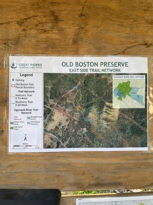 GWLT Old Boston Preserve trailhead map