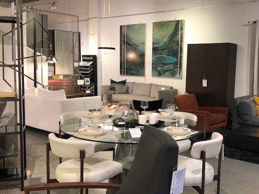 Mitchell Gold + Bob Williams dining table, Four Hands art, plus much more