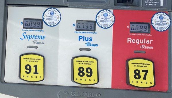 Gas $6.69 / gallon when it's $5.00 / gallon in the rest of the state. What a ripoff!