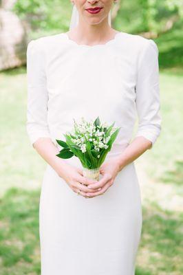 Maine Wedding, Lilly of the Valley Bridal Bouquet, David M. Handy Events