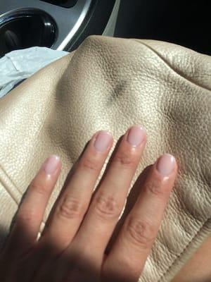 Great gel manicure.  They also did an excellent pedicure!  Will come back when I come back in town.