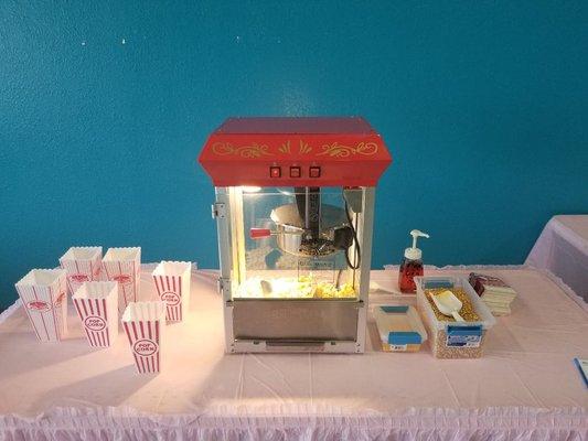 Popcorn machine available upon request...