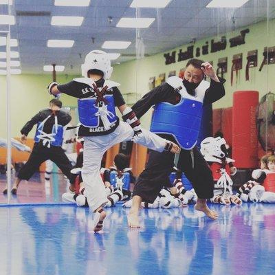 Taekwondo training