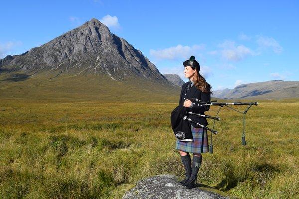 A Bagpiper in Scotland