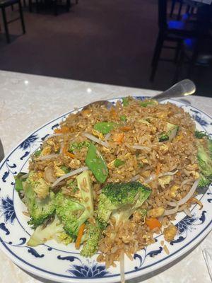 Vegetable fried rice! Large portions.