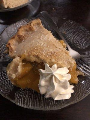 Homemade peach pie