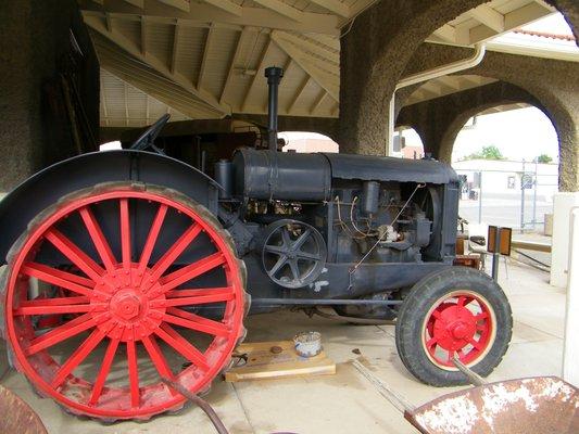 One of the tractors on site