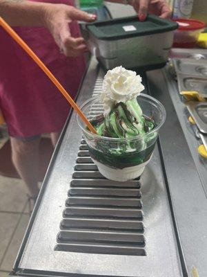 Mint Tuxedo sundae