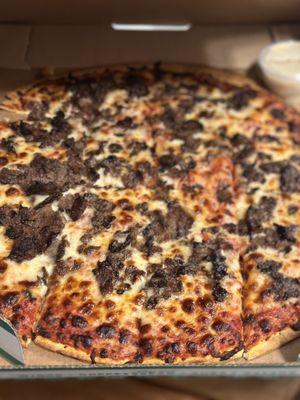 Steak & Cheese thin crust