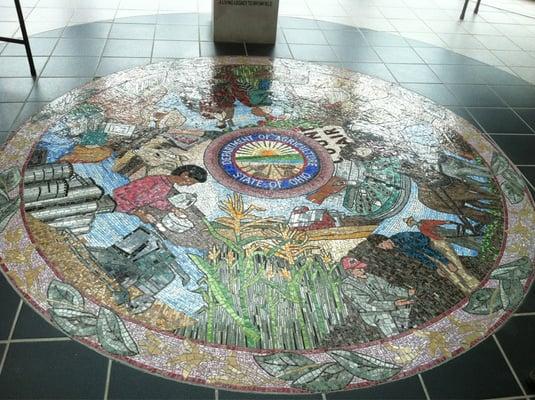 Beautiful mosaic in the lobby