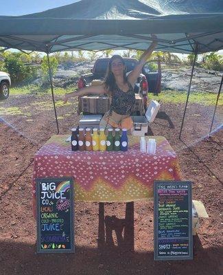 Our owner at Kaimu market on Saturdays from 8am-12pm!