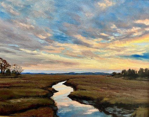 "Fox Creek" oil on canvas painting  by KT Morse