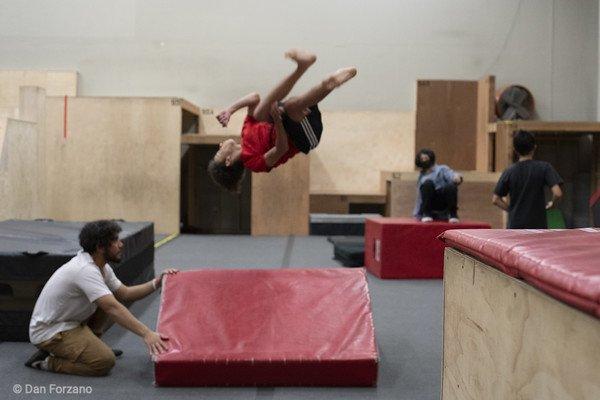 Kids working on flips in class!