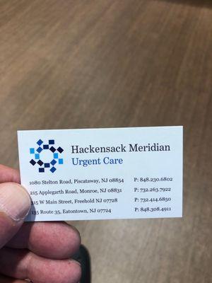 Hackensack Meridian Urgent Care - Eatontown