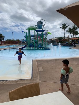 The aquatic center! There's an Olympic sized pool and a few bigger water slides on the other side as well.