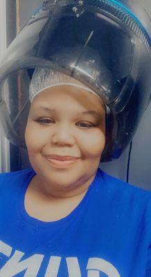 Inside under the dryer.