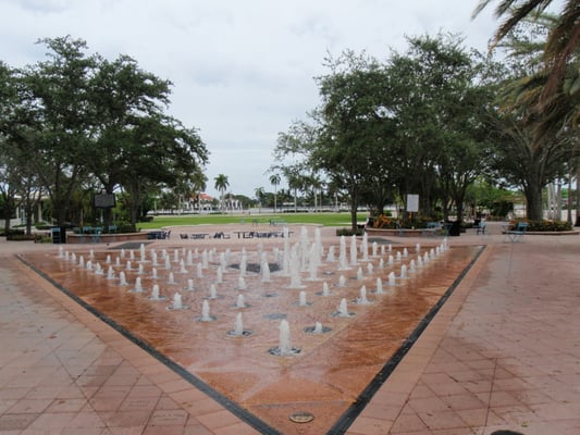 Ground level fountain of Mary Graham Centennial Square