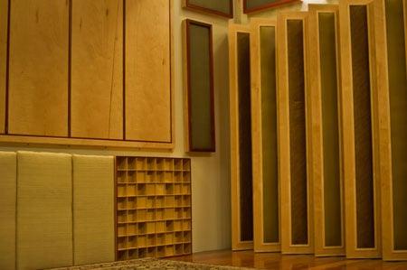 The main recording room at Stage One has three-sided, pivoting sound panels so that we can custom shape the acoustics of the roo