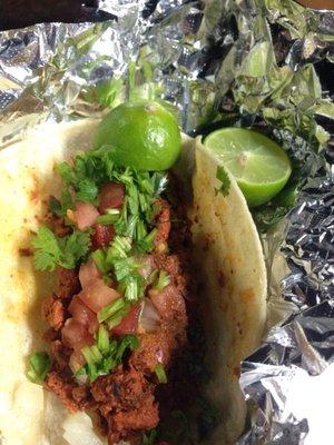 Al pastor taco (my favorite).