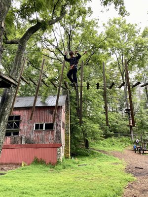 One of the zipline courses