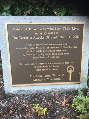 A memorial dedicated to the workers who lost their lives as a result of the terrorist attack on September 11, 2001