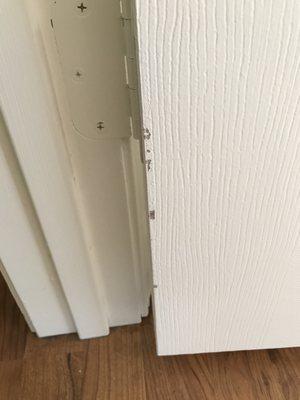 Damage to the bedroom door