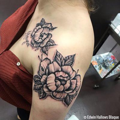 Peonies and her daughters name