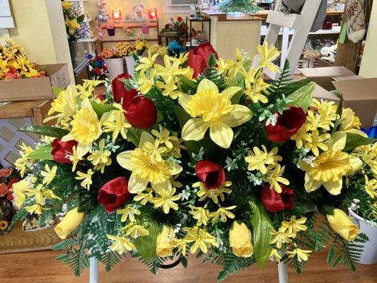 Spring flower arrangement