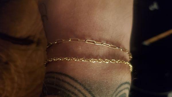 2 gold bracelets!