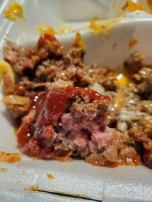 This is a picture of some of the undone Meat Loaf. Don't think I will be returning.