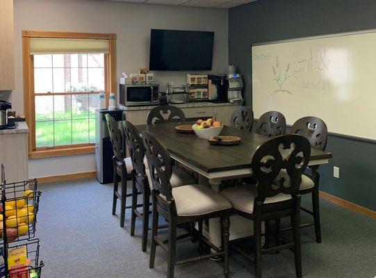 Kitchenette (Seats 8-10) Included with Coworking Pass - Great for Coffee Shop Style Meetings, Small Events / Socials or Coworking.