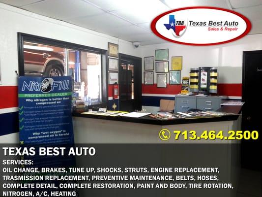 OIL CHANGE, BRAKES, TUNE UP, SHOCKS, STRUTS, ENGINE REPLACEMENT,TRASMISSION REPLACEMENT, PREVENTIVE MAINTENANCE, BELTS, HOSES, COMPLETE DETA